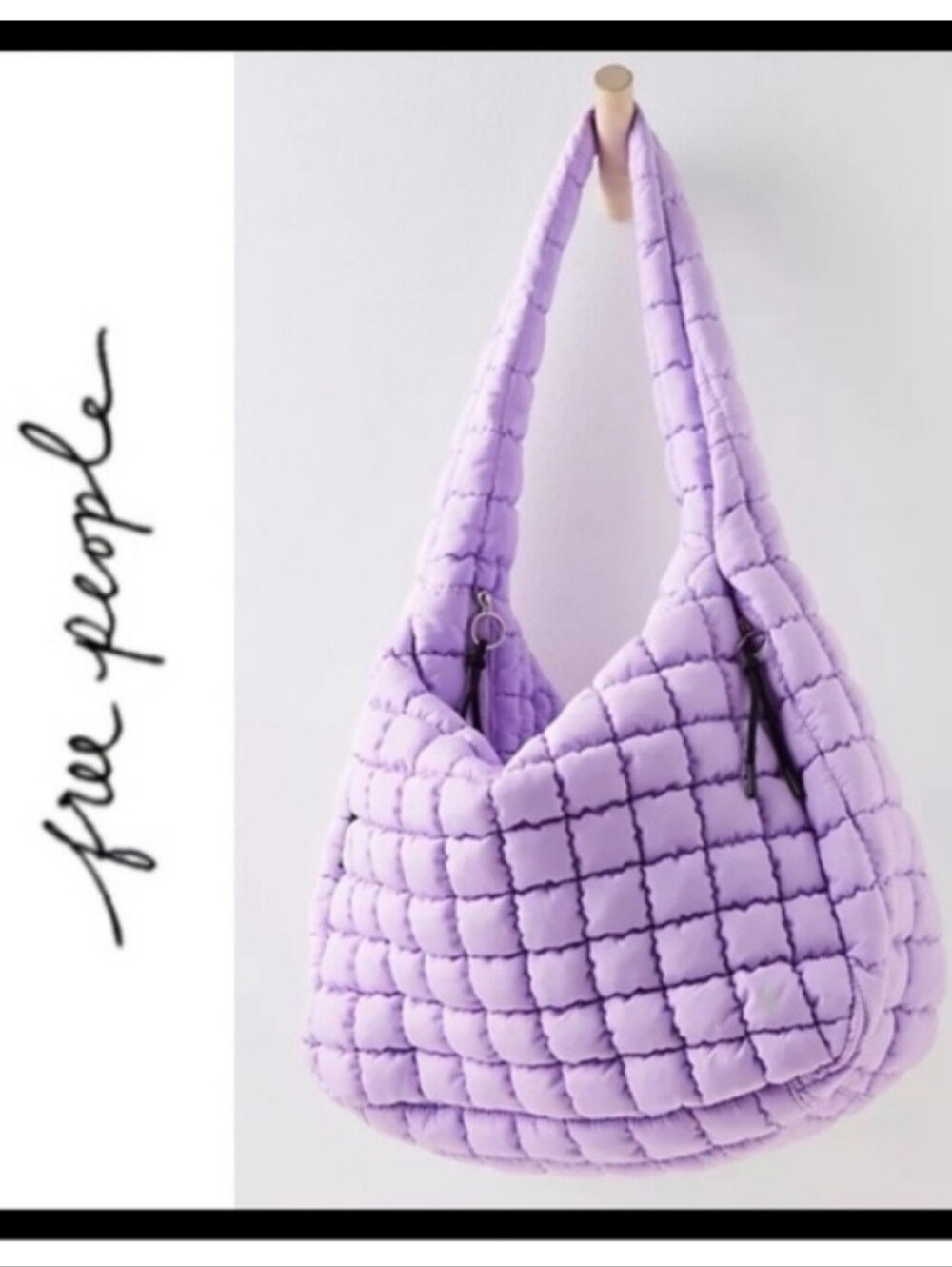 Free People Quilted Carryall LILAC